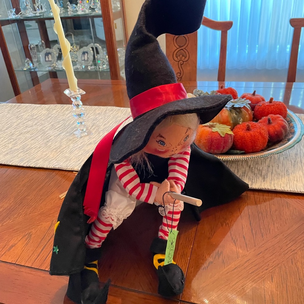 Vintage 1992 Annalee Hanging Witch